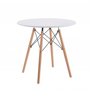 Vilgot runt matbord Ø80 cm - Vit / Trä Vilgot runt matbord Ø80 cm - Vit / Trä