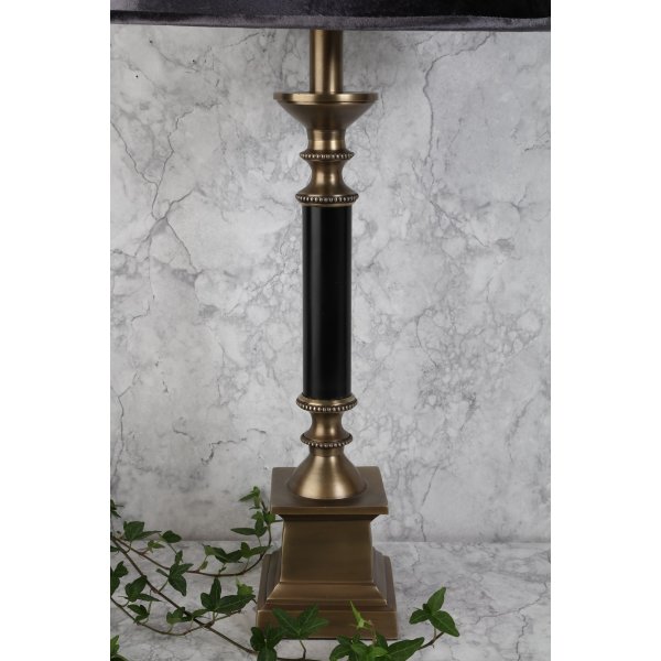 Lampfot Zero H64 - Svart / Antik mssing