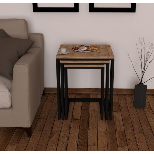Table de pari Pino 38x28 | 38x34 | 40x40 cm - Noyer/noir Table de pari Pino 38x28 | 38x34 | 40x40 cm - Noyer/noir