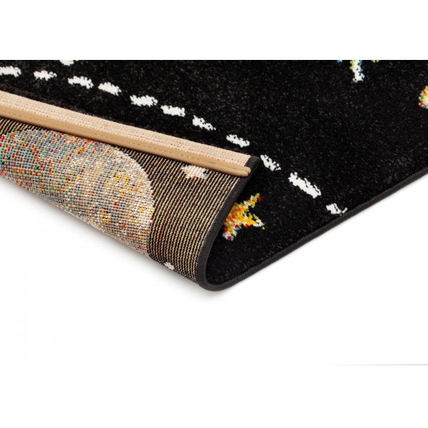 Kindervloerkleed Mitchell Space - Zwart