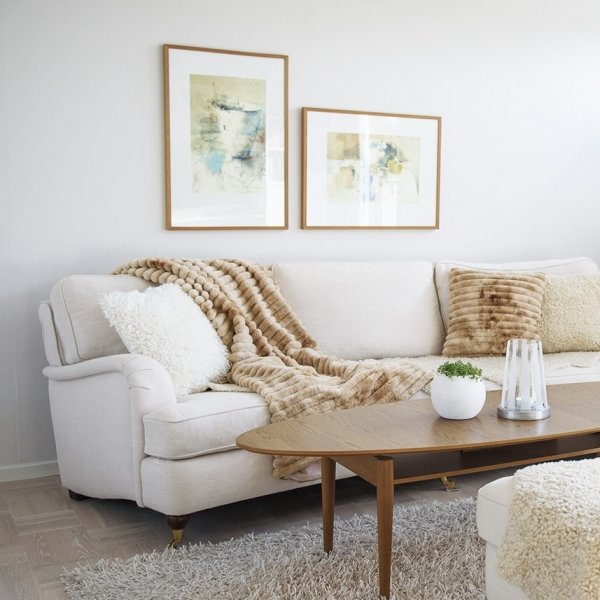 Stripy pl�d Toffee - 120 x 180 cm