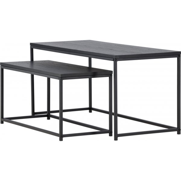 Staal soffbord 43/33 x 100/75 cm - Svart Staal soffbord 43/33 x 100/75 cm - Svart