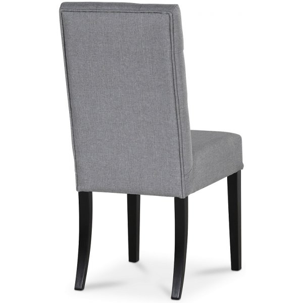 Chaise Lexington Milton - Gris clair (Tissu) / Pieds noirs Chaise Lexington Milton - Gris clair (Tissu) / Pieds noirs