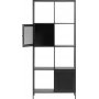 Billy svart bokhylla i metall - 180x80 cm