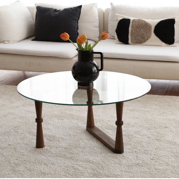Table basse Yuvarlak 80 cm - Noyer