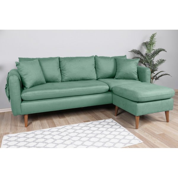 Canapé divan droit Sofia - Vert clair Canapé divan droit Sofia - Vert clair