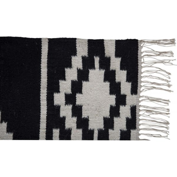 Rachel wollen vloerkleed - Zwart/witte wol Rachel wollen vloerkleed - Zwart/witte wol