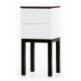 sterlen sngbord (H75 cm) med 2 ldor - vit / svart