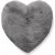 Coussin dcoratif moelleux en forme de coeur Gris - 45 x 45 cm