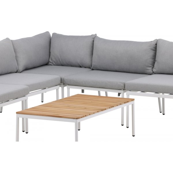 Groupe lounge Nettan - Blanc/gris clair Groupe lounge Nettan - Blanc/gris clair