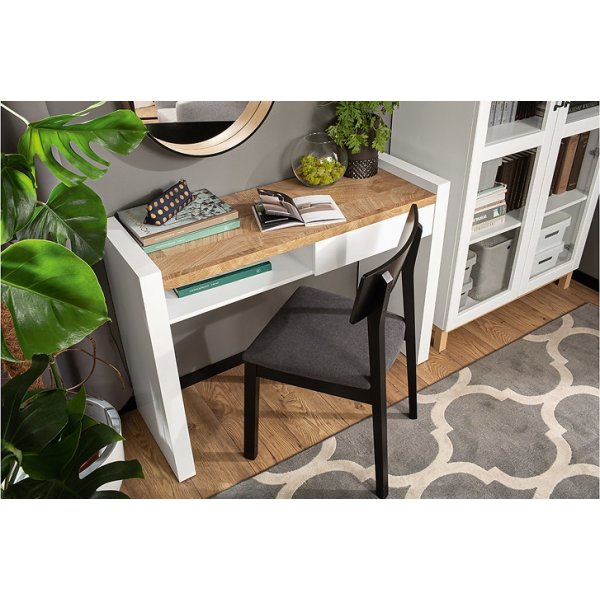 Table console Alameda 100 x 41,2 cm - Blanc/chne