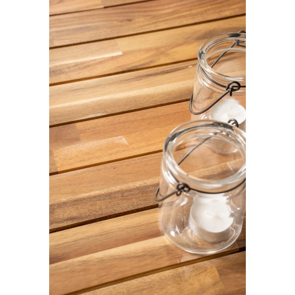 Bois matbord 205 x 90 cm - Svart/Natur