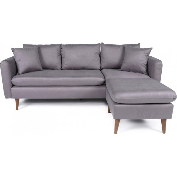 Canap divan droit Sofia - Gris