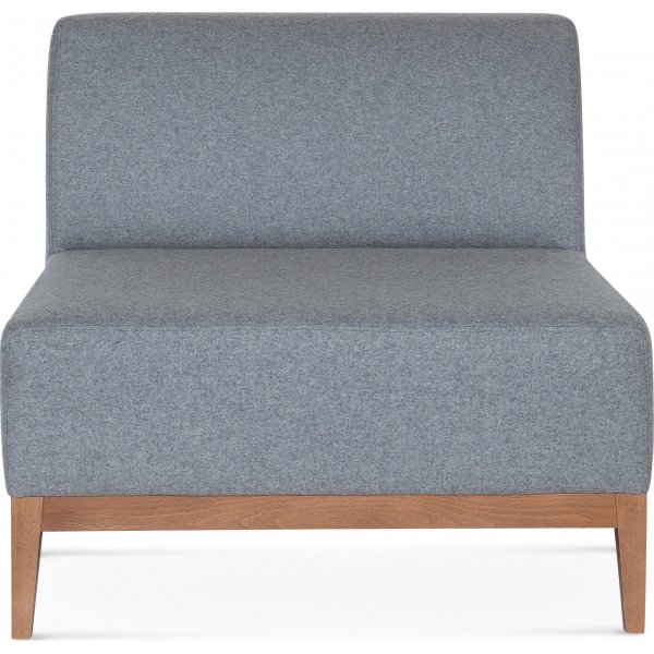 Knusse fauteuil zonder armleuningen - Kleur van frame en stoffering naar keuze Knusse fauteuil zonder armleuningen - Kleur van frame en stoffering naar keuze