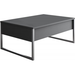 Lux soffbord 90 x 60 cm - Antracit/silver