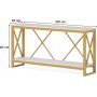 Modus avlastningsbord - Guld/vit