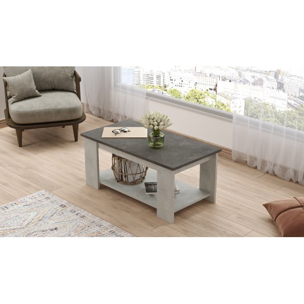 Luvio soffbord 15, 96x50 cm - Silver/antracit Luvio soffbord 15, 96x50 cm - Silver/antracit