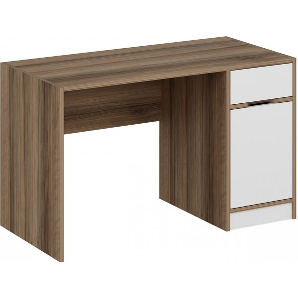 Elina bureau 124 x 60 cm - Wit/bruin