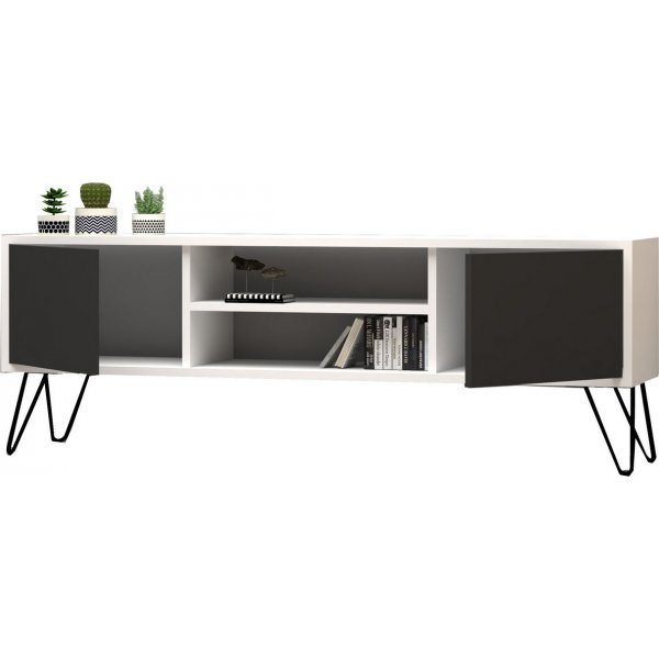 Banc multimédia Harry - Blanc/anthracite Banc multimédia Harry - Blanc/anthracite