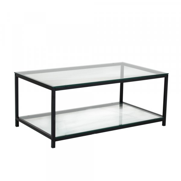 Stil soffbord - Svart/metall/glas