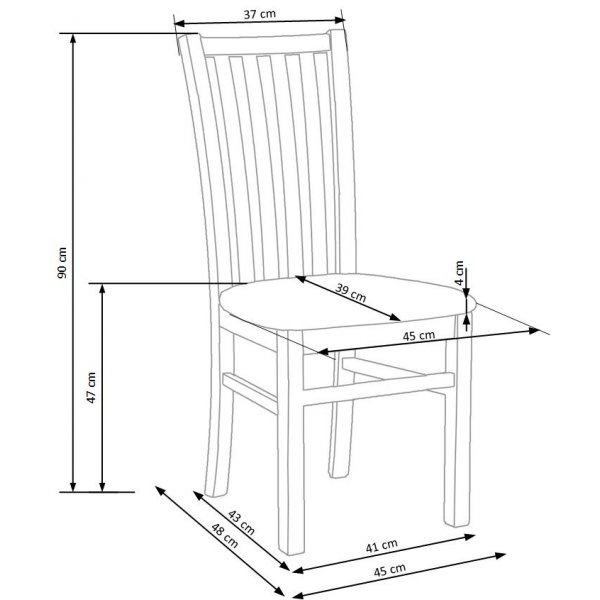 Stol Nellie - Ek/vit