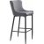 Tabouret de bar Carrie en PU gris SH 77 cm