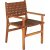 Porto Bello Karmstol Teak / Anilinl�der + M�beltassar