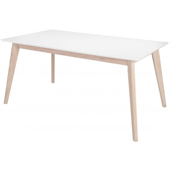 Century matbord 160 cm - Vit/Ljus ek (HPL)