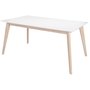 Century matbord 160 cm - Vit/Ljus ek (HPL)