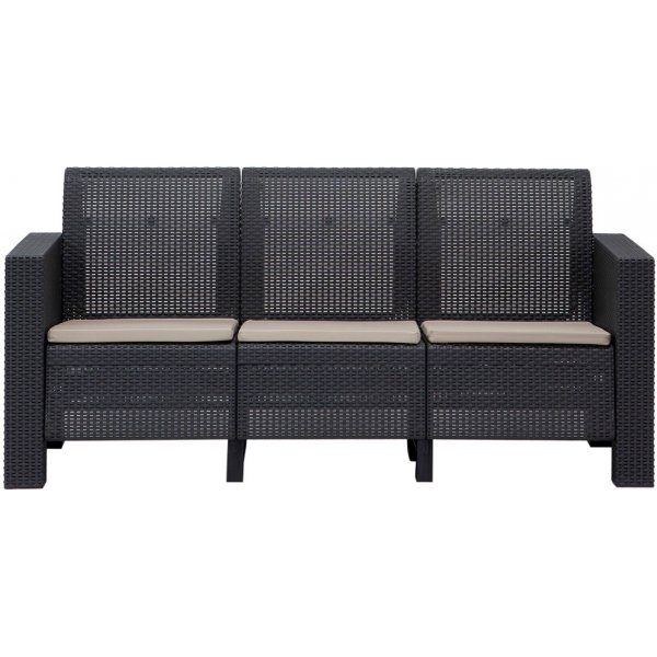 Groupe de salon Aksu avec canapé 3 places - Anthracite Groupe de salon Aksu avec canapé 3 places - Anthracite