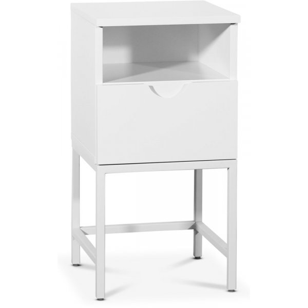 Lennox vitt sngbord med lda