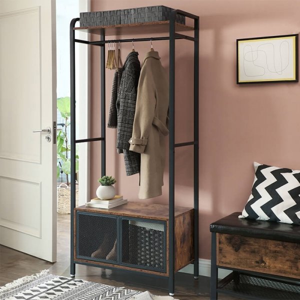 Meuble d\\\'entrée Cerny - Marron/noir Meuble d\\\'entrée Cerny - Marron/noir