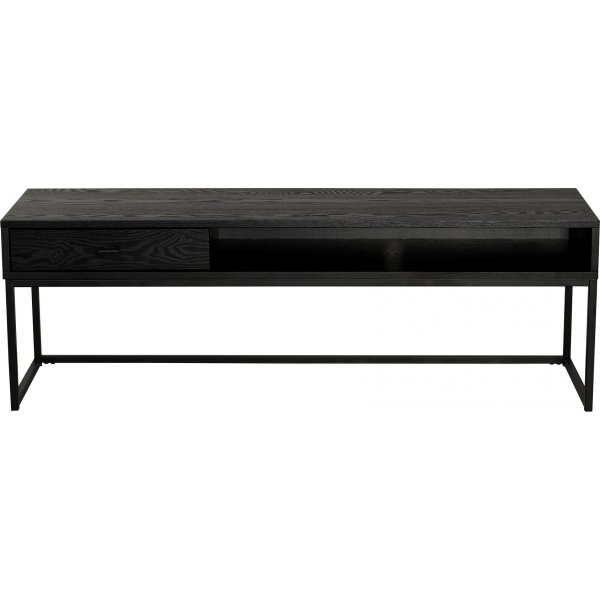 Regal TV-bänk - Svartlackad askfanér Regal TV-bänk - Svartlackad askfanér