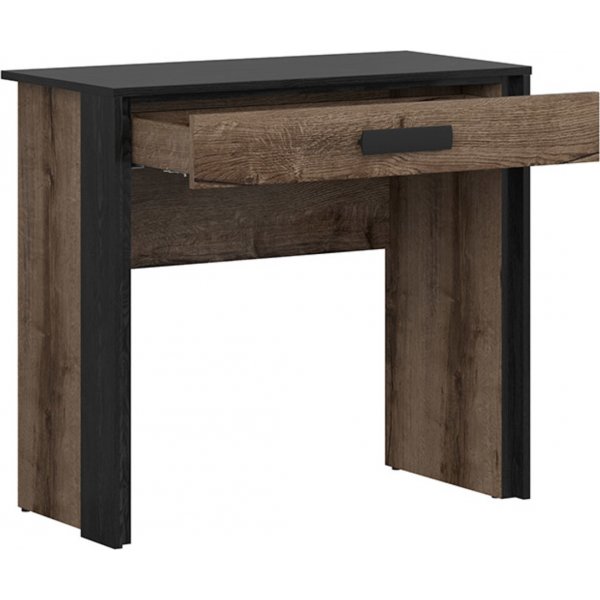 Table console Kassel 85 x 41 cm - Chne fonc/chne noir