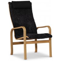 Frank fåtölj i fårskinn scandinavian dark grey - Oljad ek Frank fåtölj i fårskinn scandinavian dark grey - Oljad ek