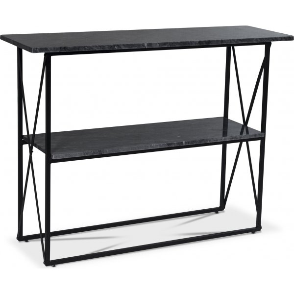Paladium konsolbord 110 x 35 cm - Svart / Gr marmor