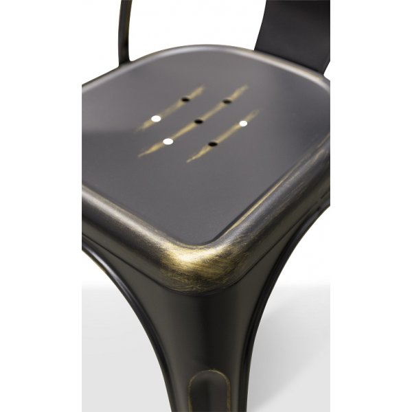 Göteborg matgrupp grått runt bord med 4 st Industry Plåtstolar - Grå / svart guld Göteborg matgrupp grått runt bord med 4 st Industry Plåtstolar - Grå / svart guld