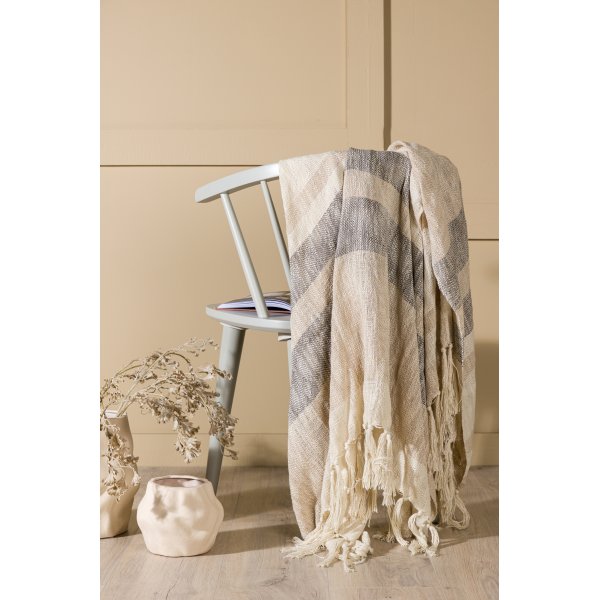 Bondi pld 130x170 cm - Beige/mrkgrn/vit