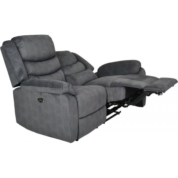 Canap inclinable lectrique 2 places Winfield - Gris fonc