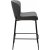 Chaise de comptoir Glam - Boucle gris galet/noir