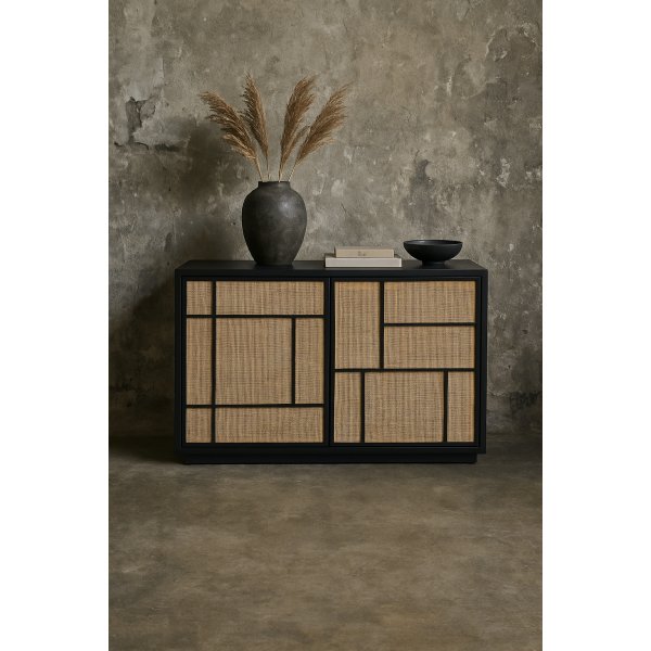 Stockholm skänk med rottingdörrar - 120 cm bred Stockholm skänk med rottingdörrar - 120 cm bred