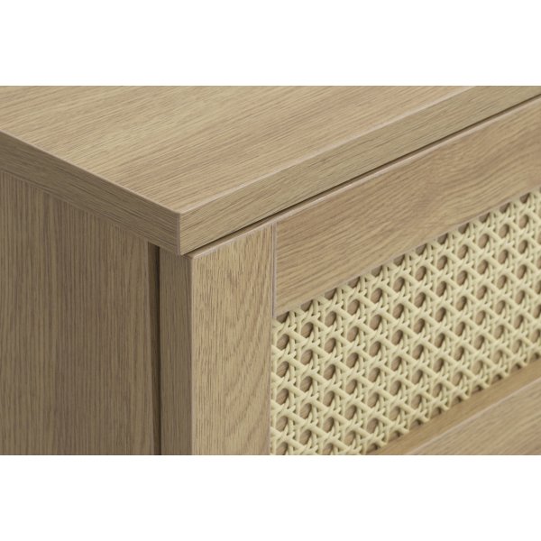 Banc multimédia Menu - Chêne/rotin artificiel Banc multimédia Menu - Chêne/rotin artificiel