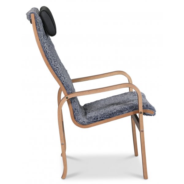 Fushion fåtölj i fårskinn scandinavian grey - Brunbetsad ek Fushion fåtölj i fårskinn scandinavian grey - Brunbetsad ek