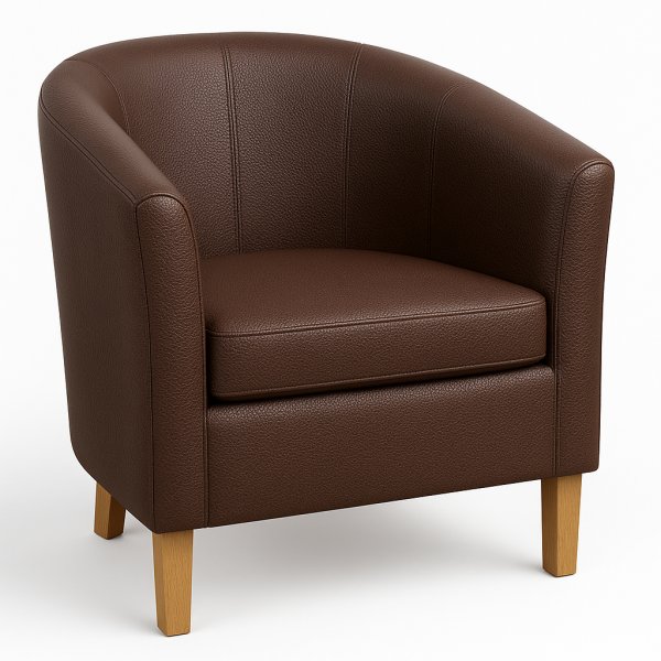 Loungeftlj brun lderimitation - Batna