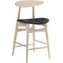 Matgrupp Florence Barbord 90x90 med 4 barstolar - Whitewash/svart