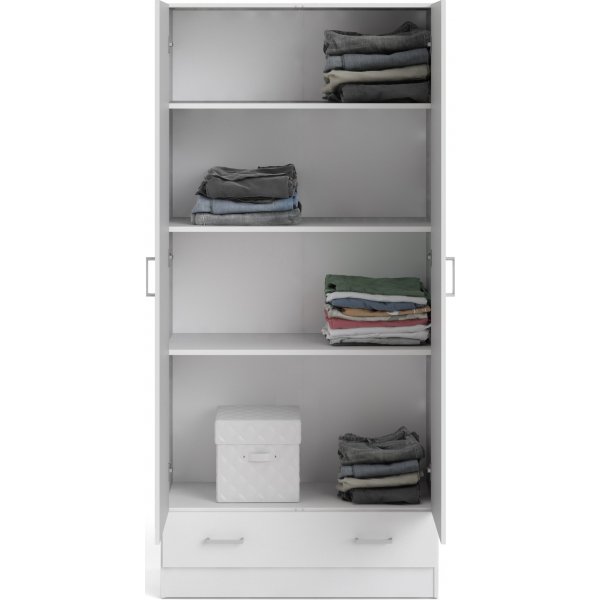 Garderob vit 80 cm bred med 170,5 cm hög Garderob vit 80 cm bred med 170,5 cm hög
