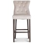Tuva Denise barstol med handtag - Grbeige sammet