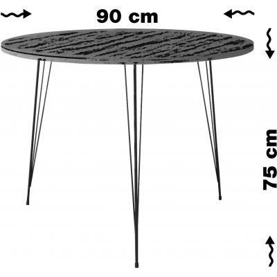 Sandalf matbord 90 cm - Valnt