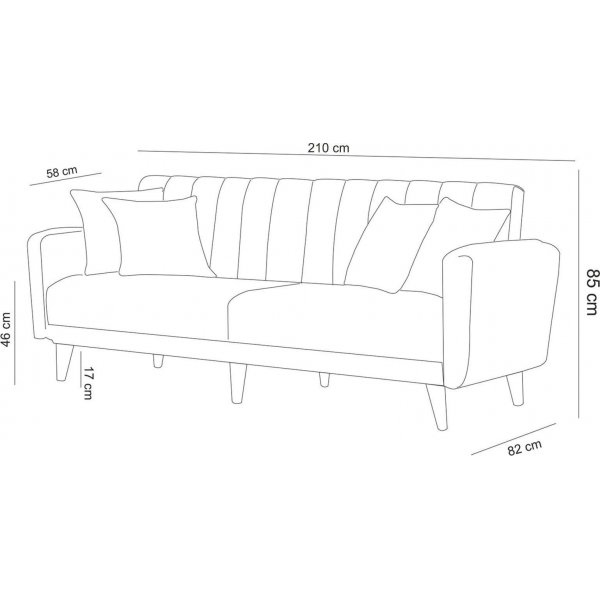 Canapé-lit Aqua - Gris Canapé-lit Aqua - Gris