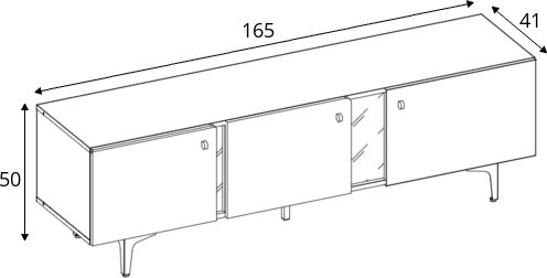 Colours TV-bänk 165 cm - Blå Colours TV-bänk 165 cm - Blå